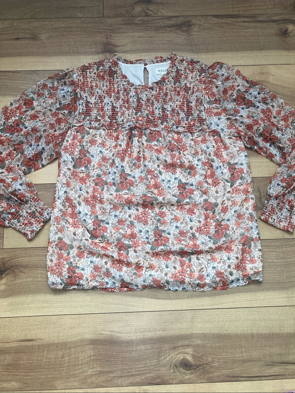 Roolee Floral Puff Sleeve Boho Blouse